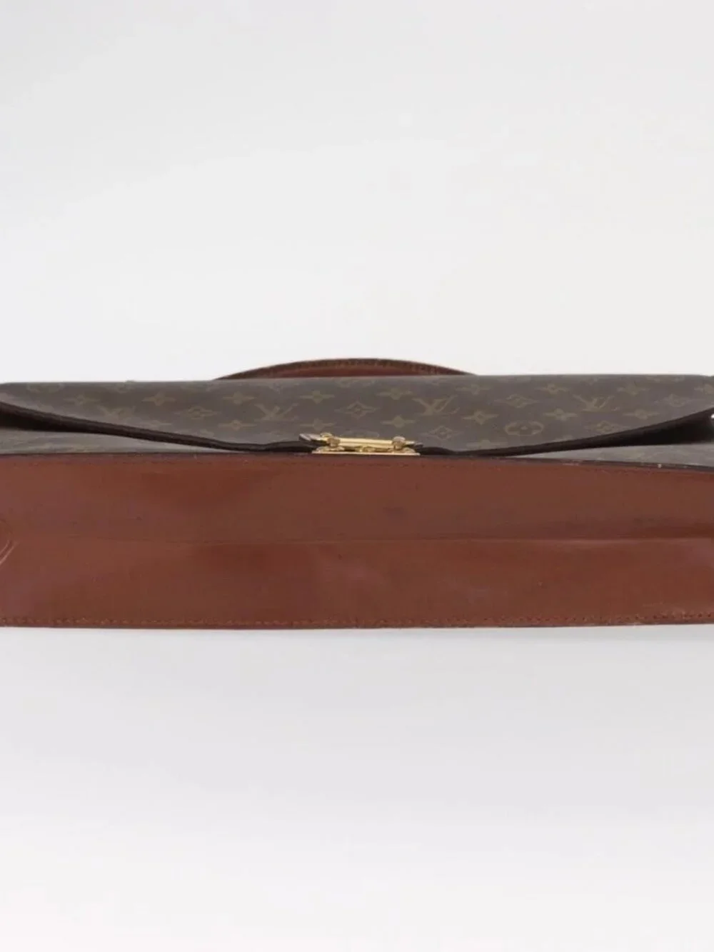 LOUIS VUITTON Monogram Porte Documents Bandouliere Bag M53338 LV Auth ka1231